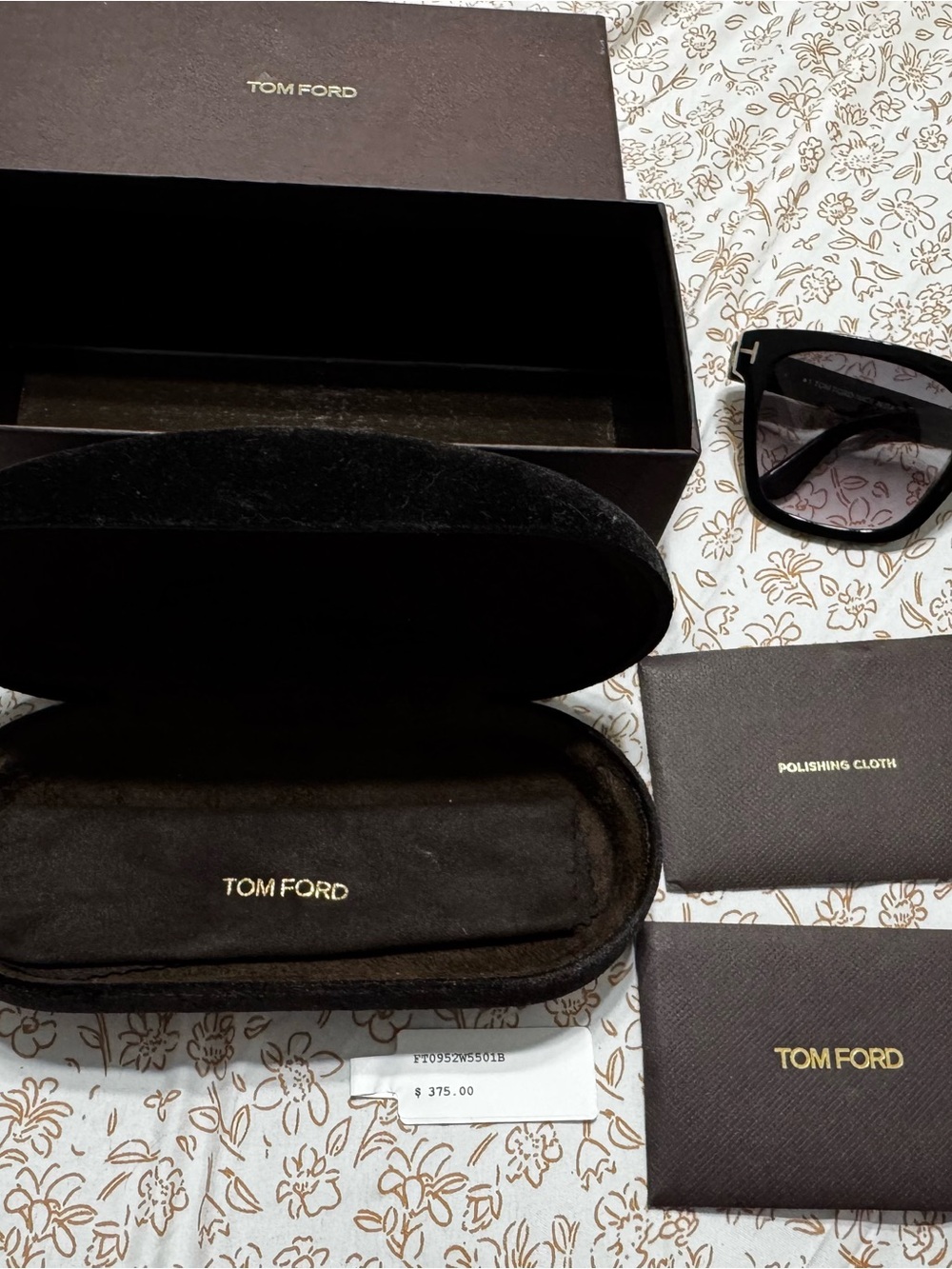 Tom Ford Woman’s Black Sunglasses with Case